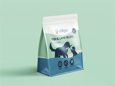 Nikyu Fish and Lamb Recipe air dried dog food pouch