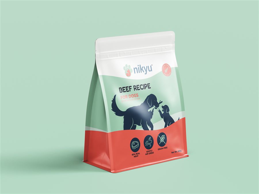 Nikyu Beef Recipe air dried dog food pouch